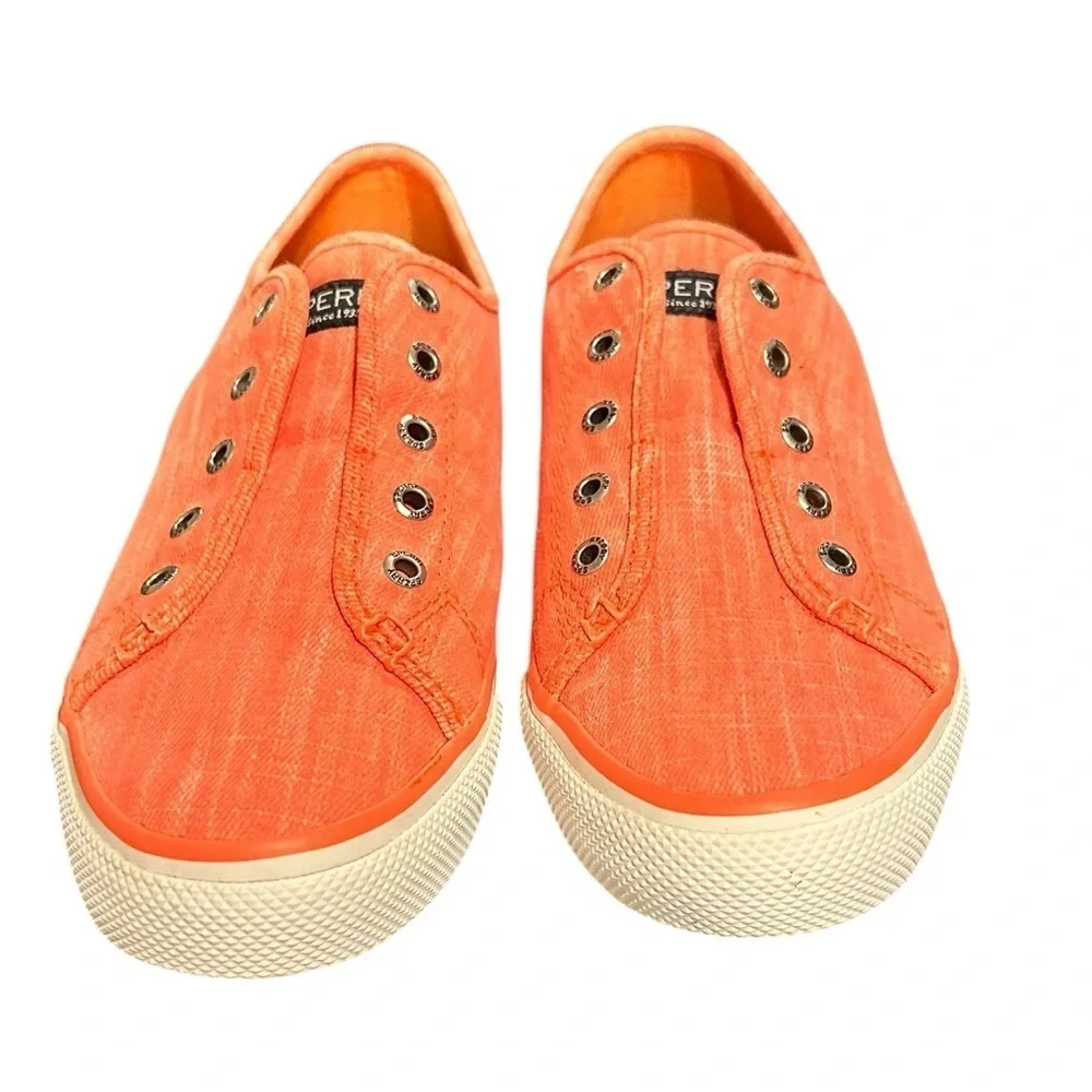 Sperry Top-Sider Seacoast Ripstop Coral Sneakers Boat Deck Shoes Women’s Sz 8.5